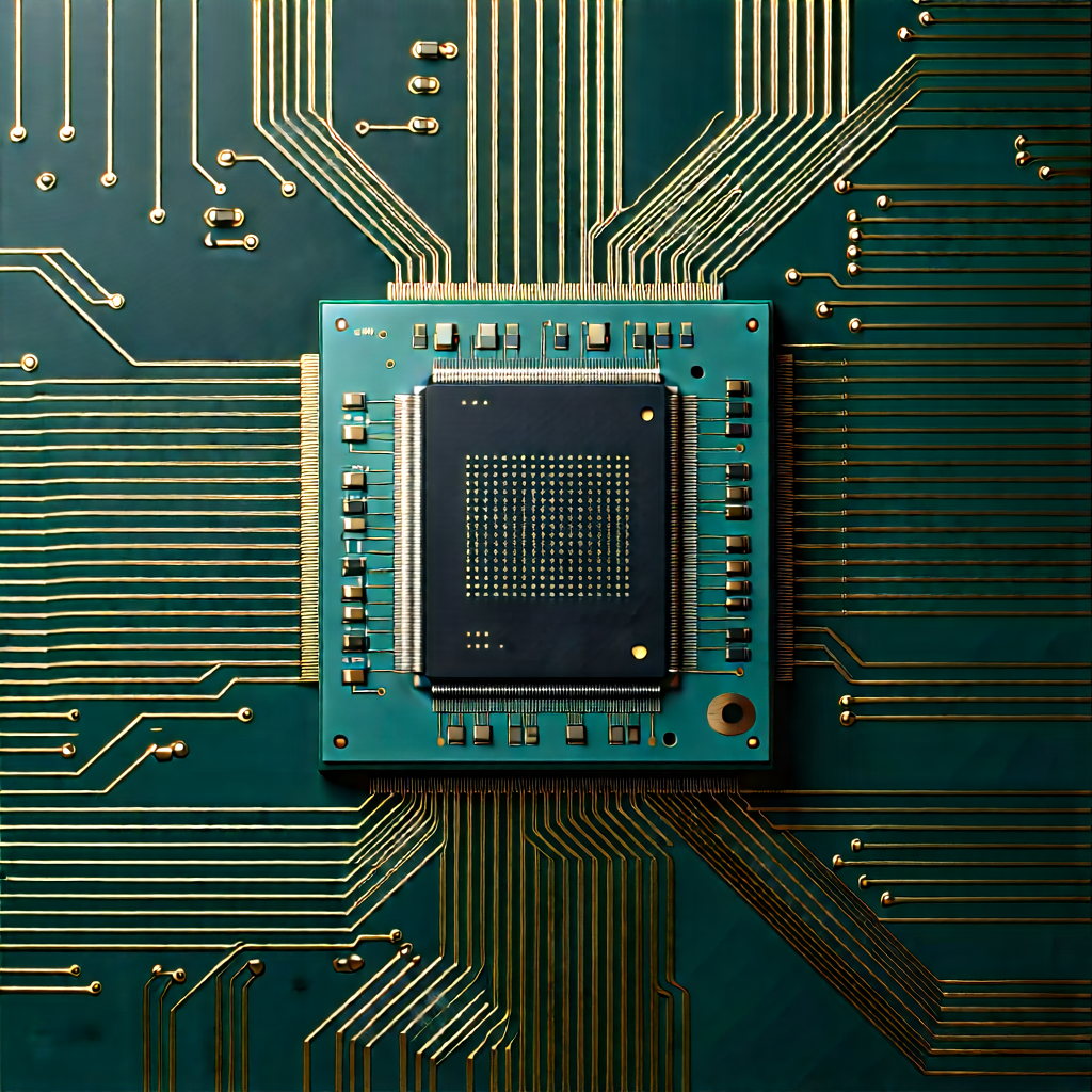 Close-up of microprocessor