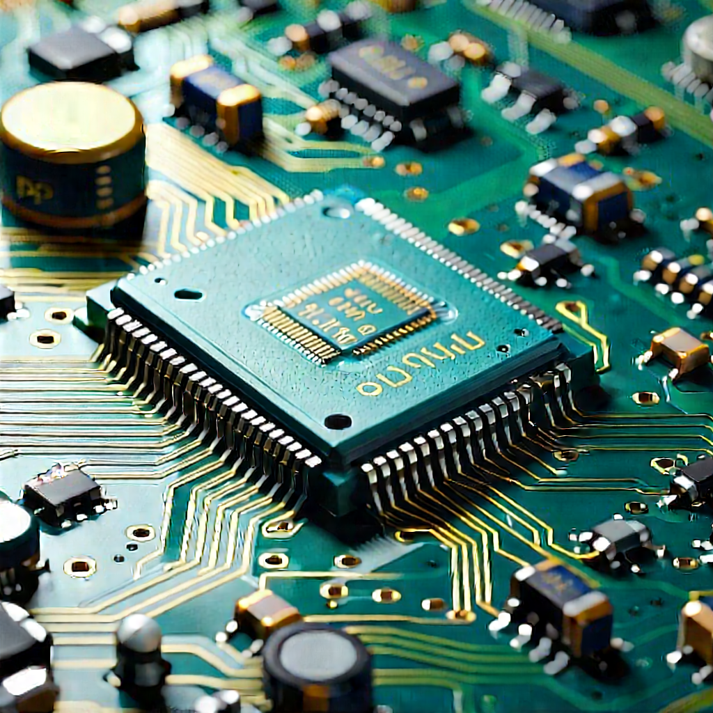 Close-up of electronic circuit