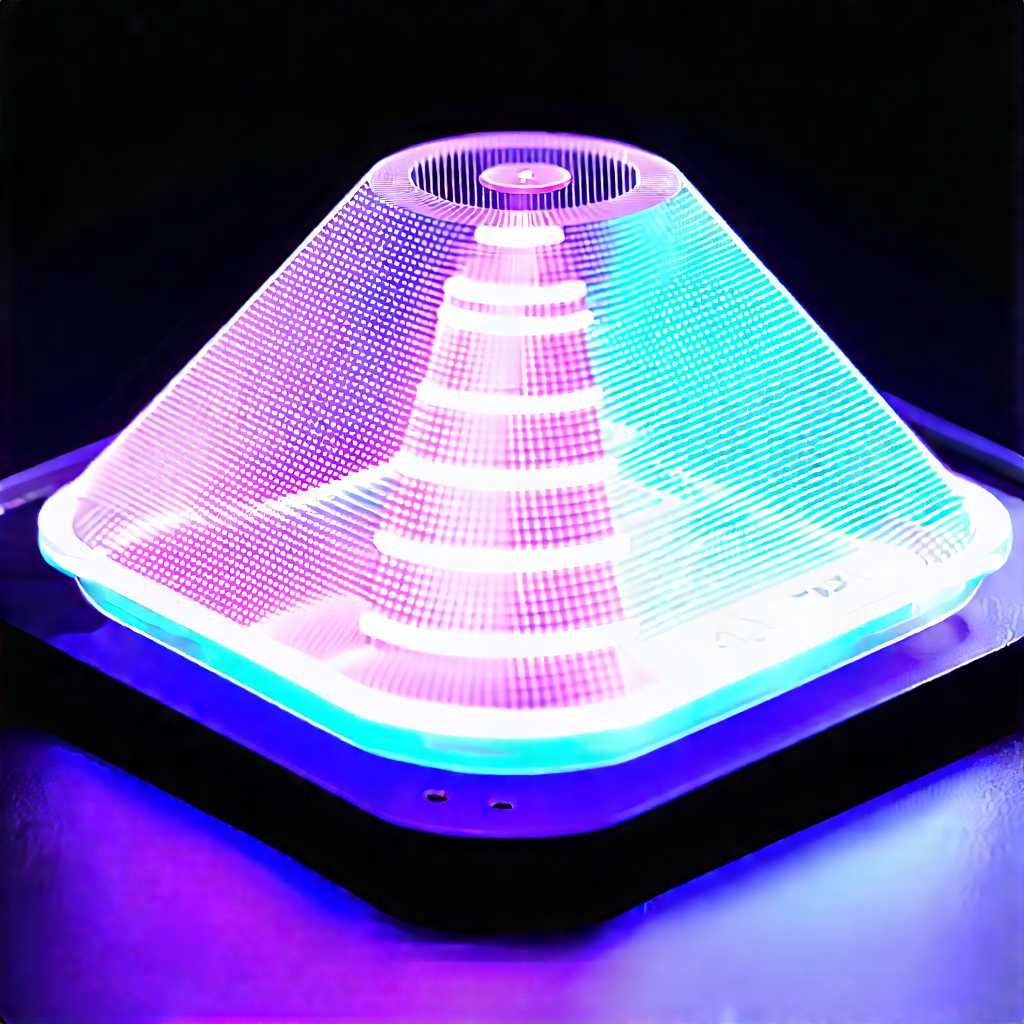 3d printer with neon accents