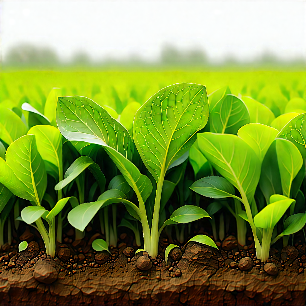 Agricultural Technology In Tech Office With Lush Green