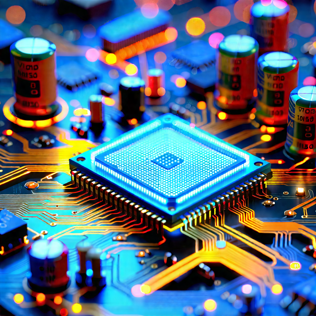 Close-up of electronic circuit
