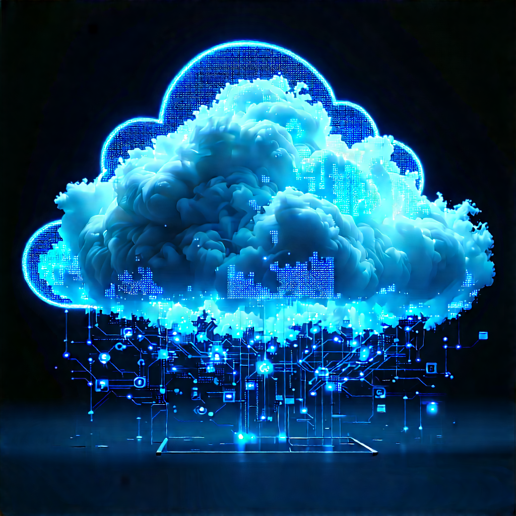 Cloud Computing Visualization With Large Blue