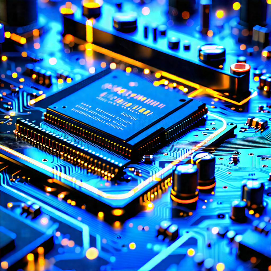 Close-up of electronic circuit