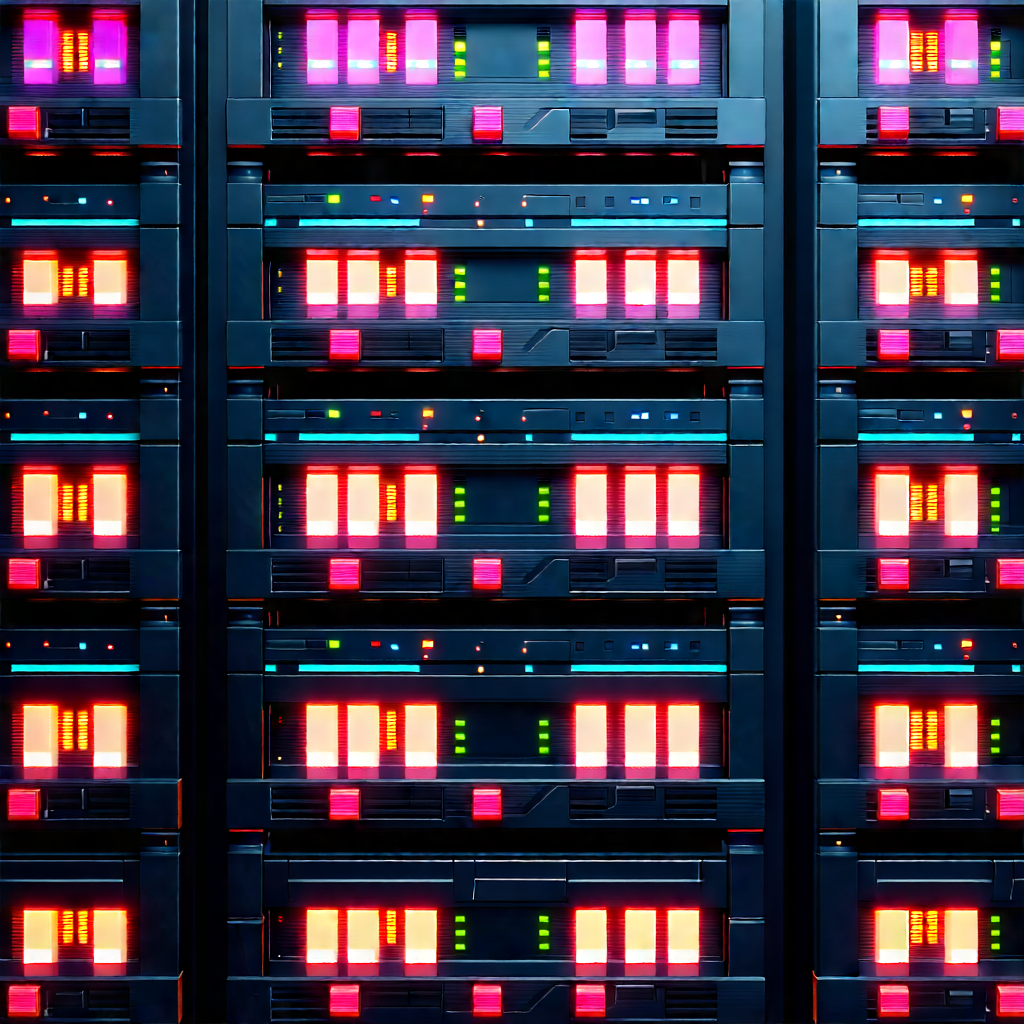 Server rack with digital particles