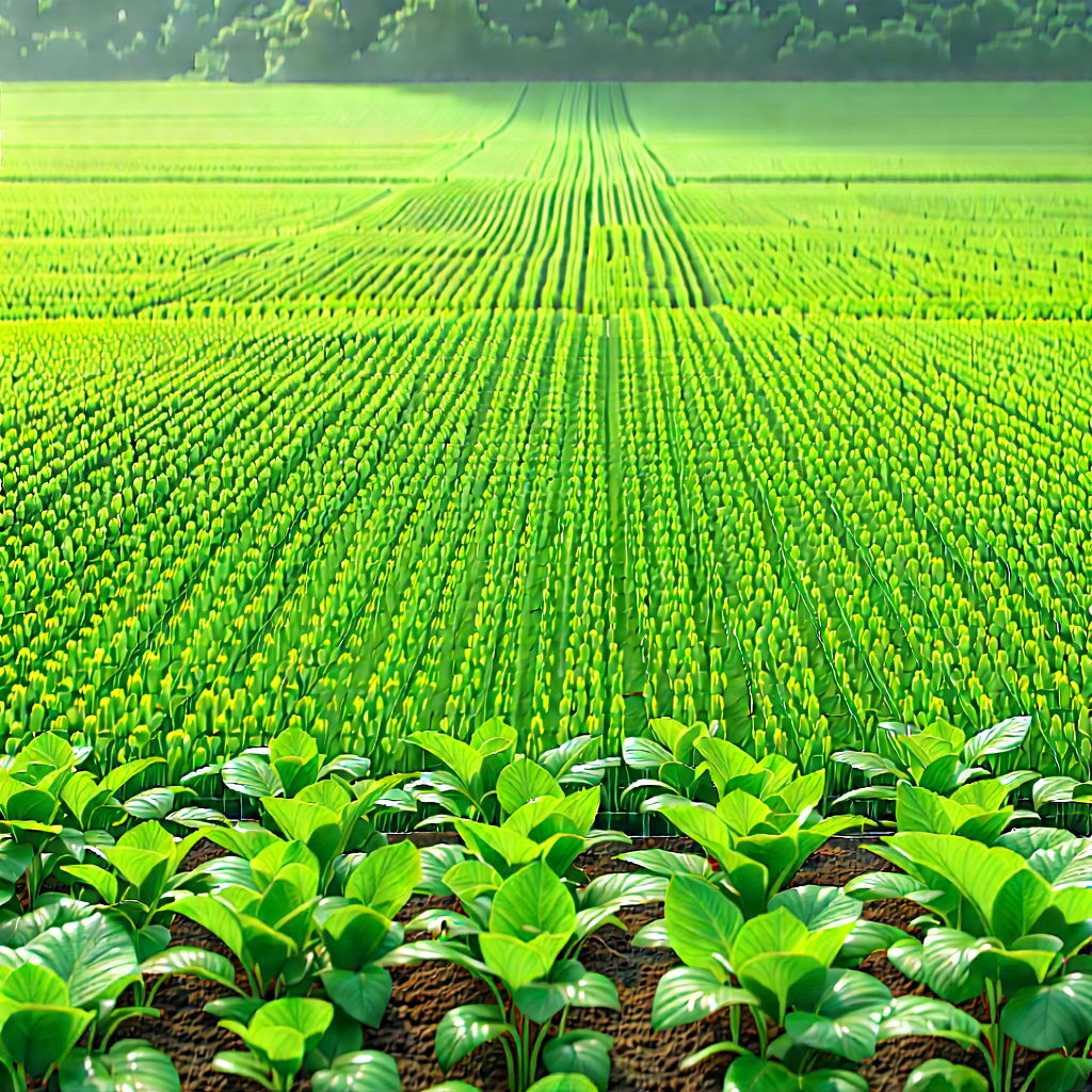 Agricultural Technology In Design Studio With Lush Green