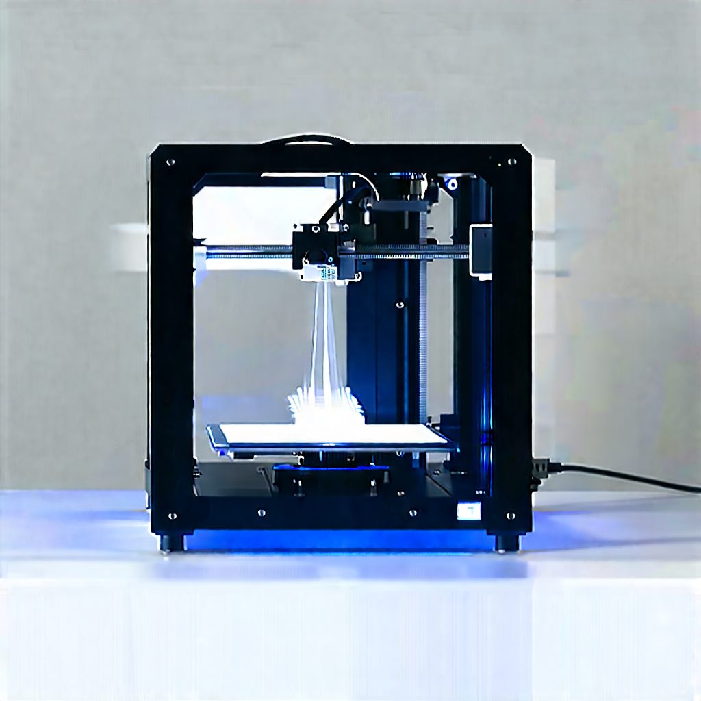 3d Printer With Data Streams With Printer Process