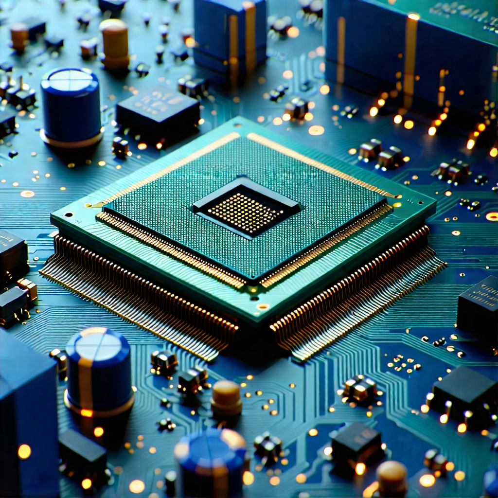 Close-up of microprocessor