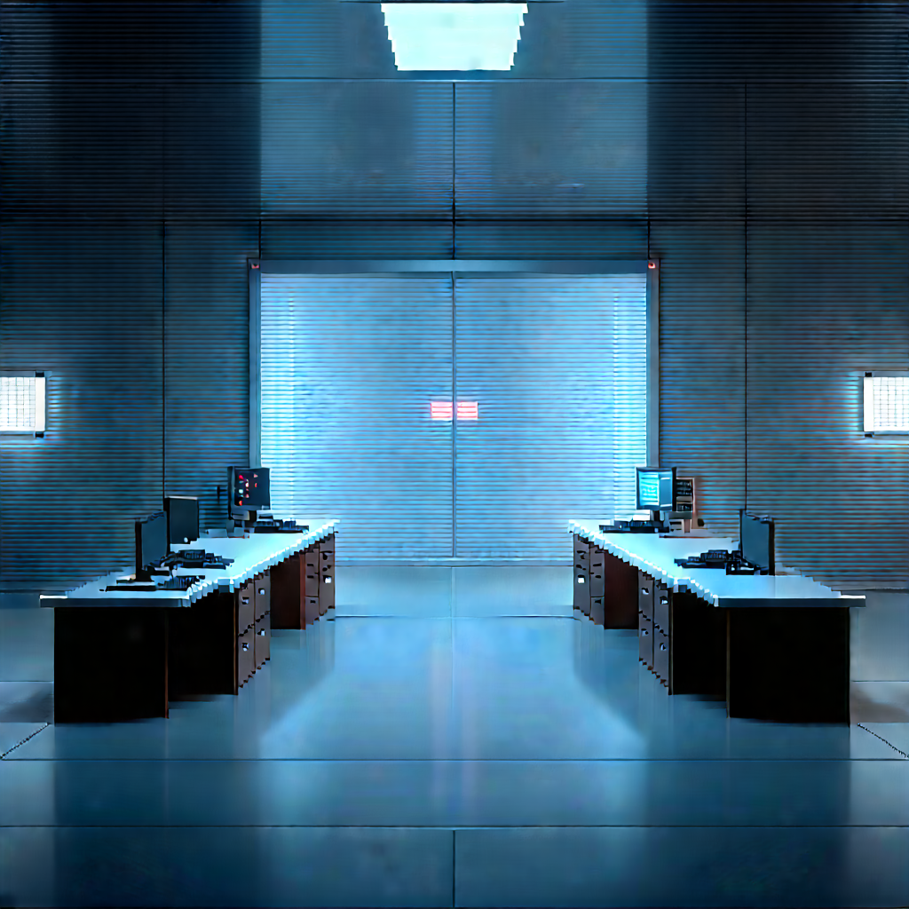 (futuristic:1.43) Research Laboratory With Image, There