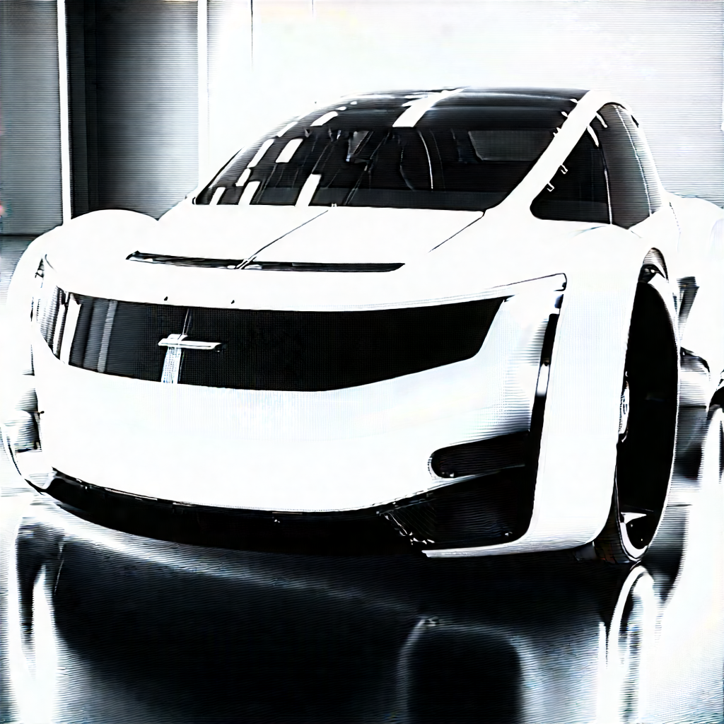 Innovative Electric Vehicle Design With White Parked