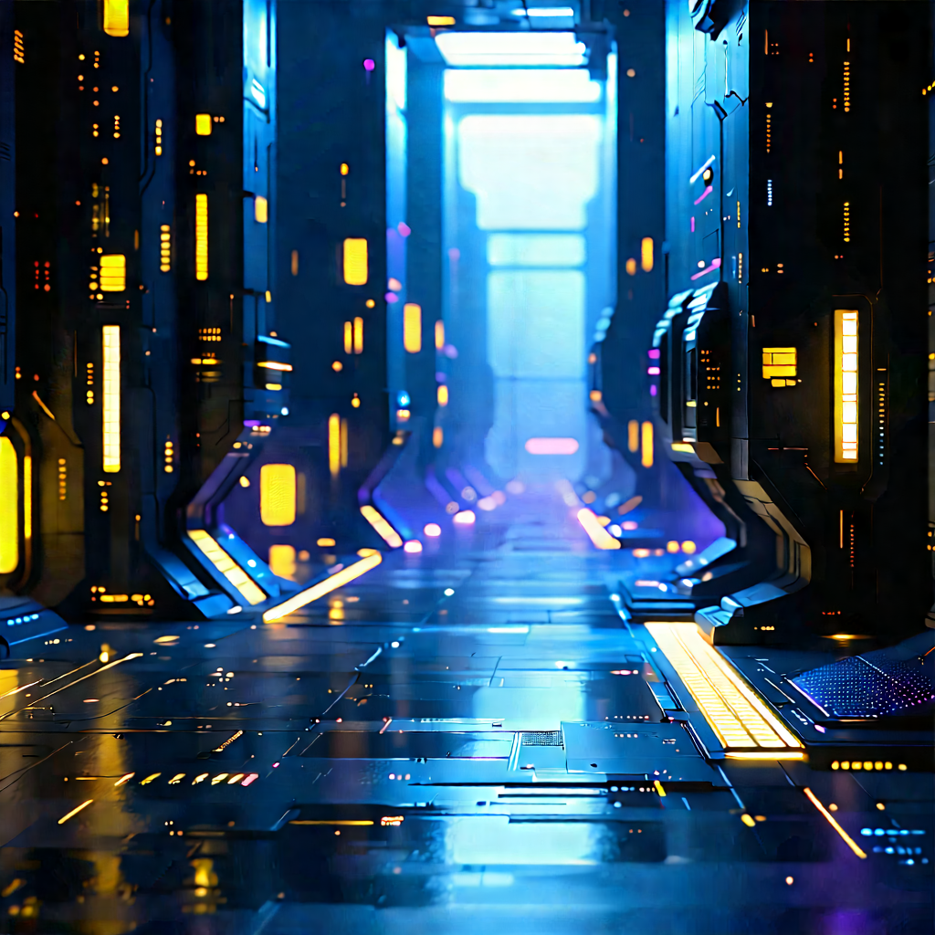 Futuristic Innovation Hub With Futuristic Scene,
