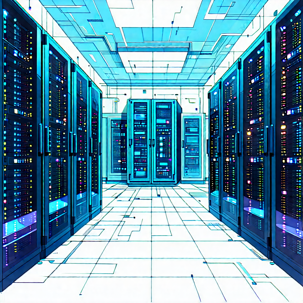 Futuristic Server Room With Image, There