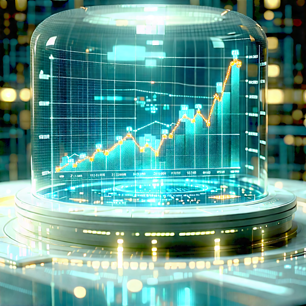 Financial Technology In Research Center With Large Glass