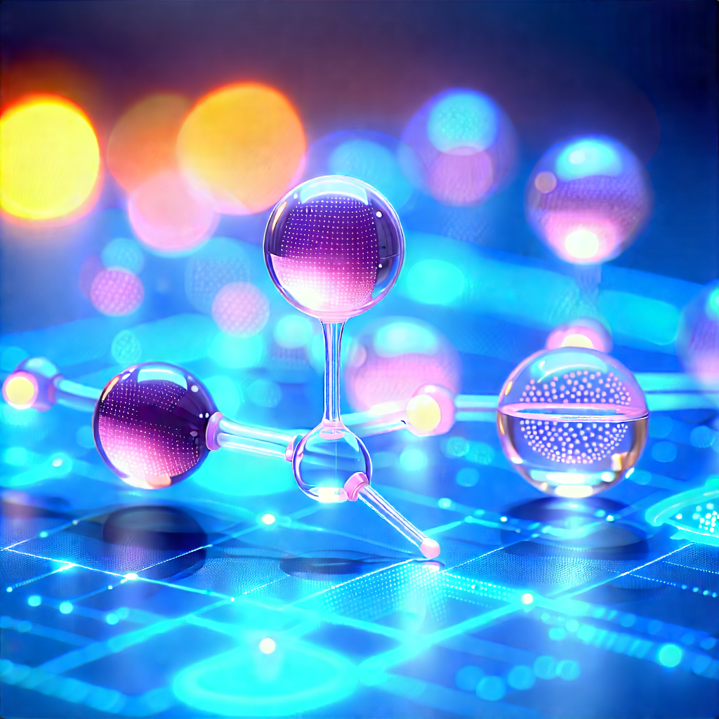 Innovative Medical Technology Design With Purple Molecule