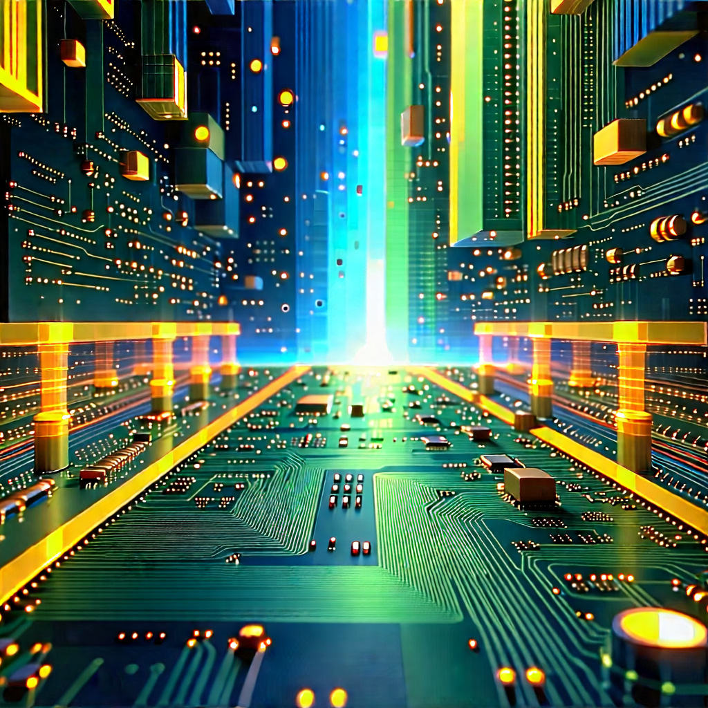 Close-up of electronic circuit