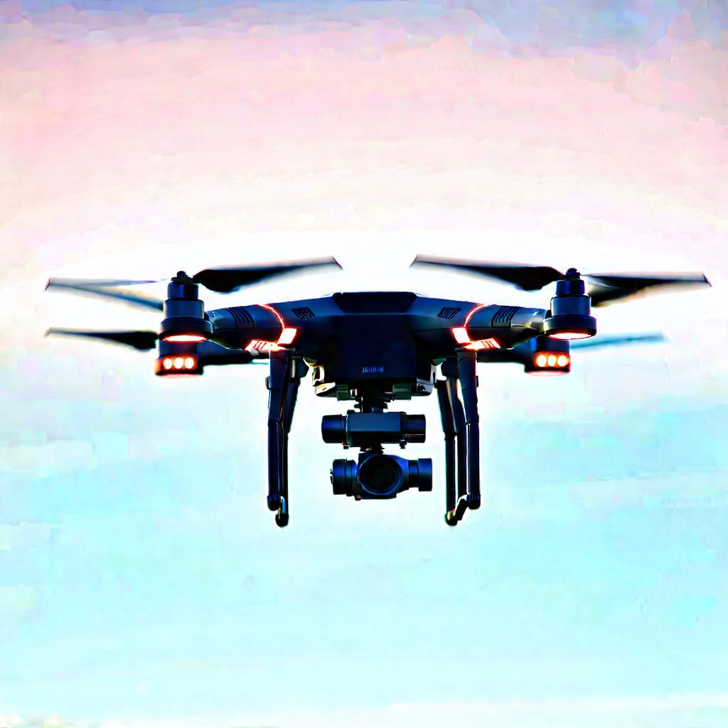 Drone With (digital:1.48) Artwork With Black Drone