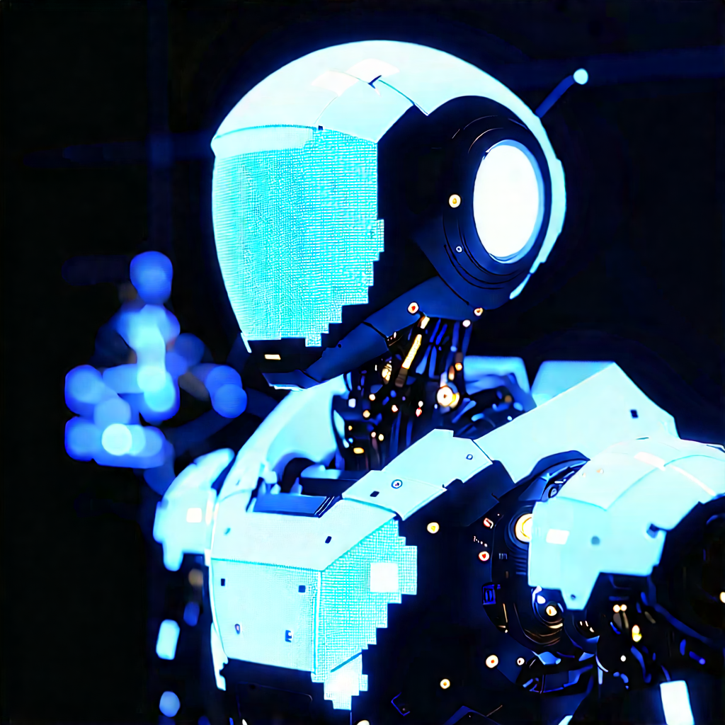 Robot with holographic projection