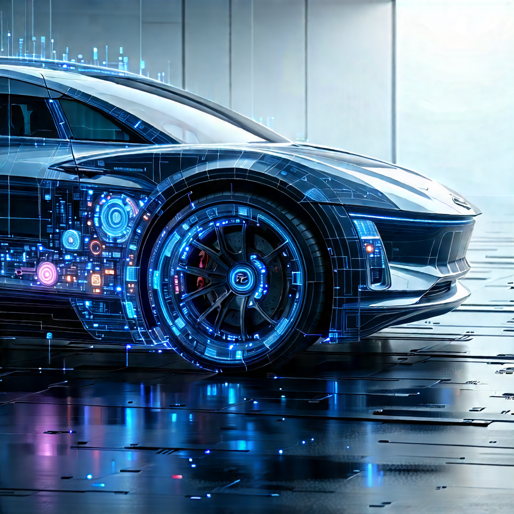 Automotive Technology In Tech Office With Futuristic Displayed