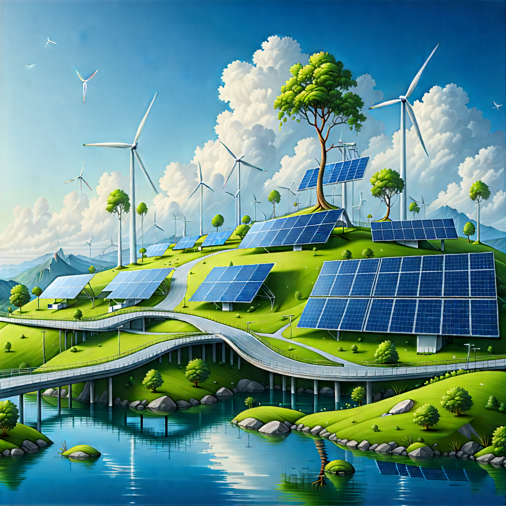 Innovative Renewable Energy (design:1.24) With Colorful Detailed
