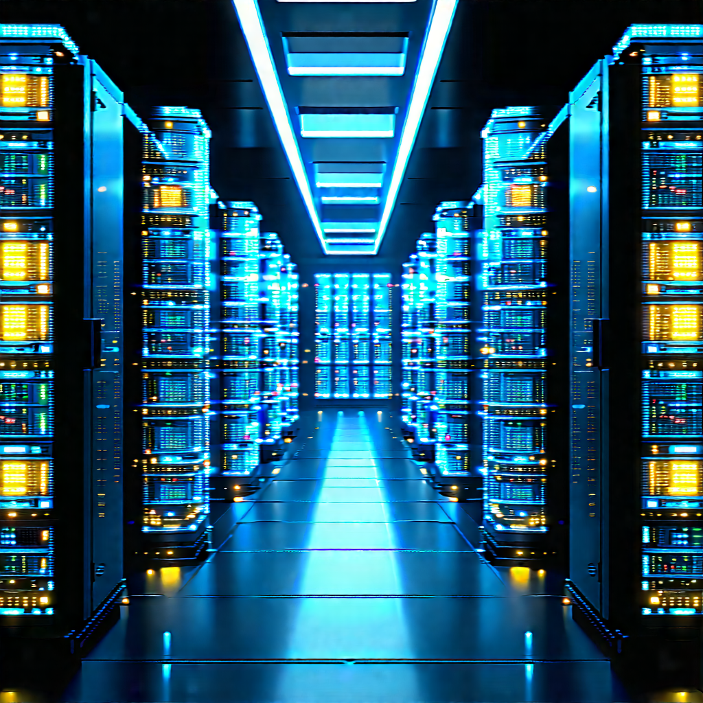 Futuristic Server Room With Image, There