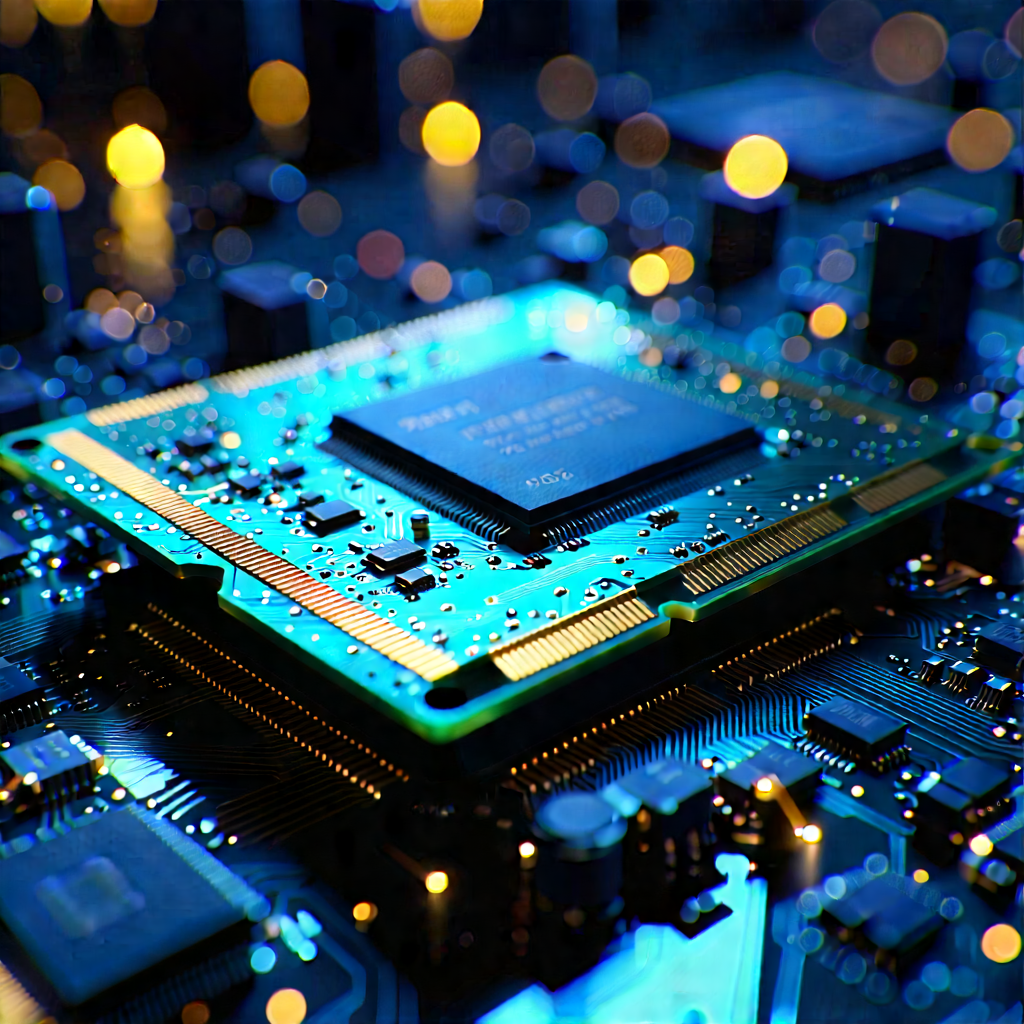 Close-up Of Memory Module With Close-up Computer
