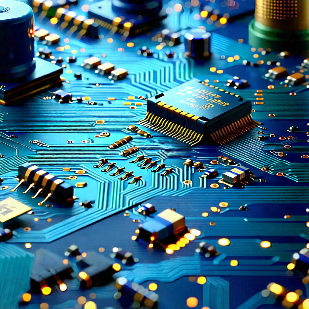 Close-up of electronic circuit
