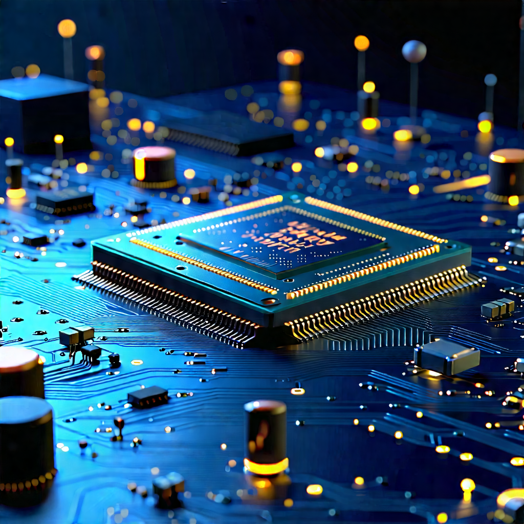 Close-up of electronic circuit