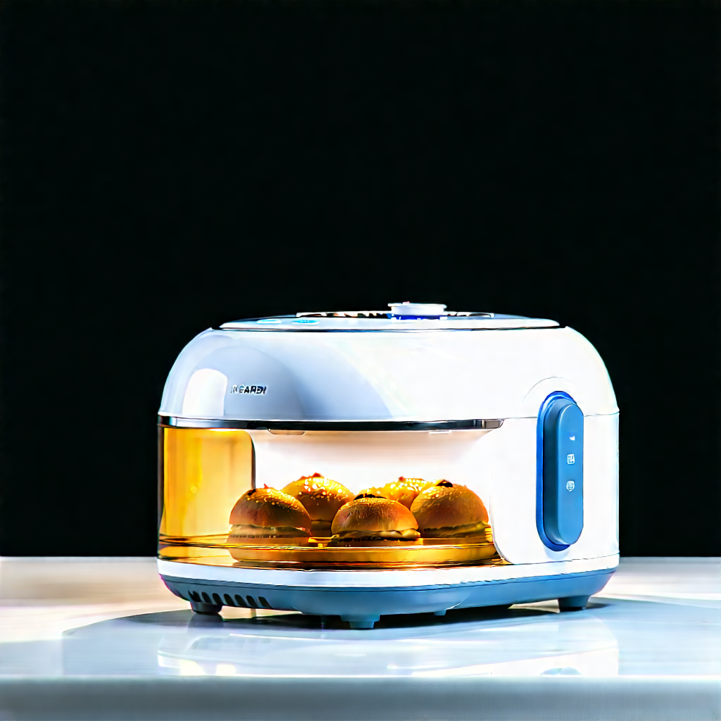 Innovative Smart Appliance (design:1.48) With White Toaster