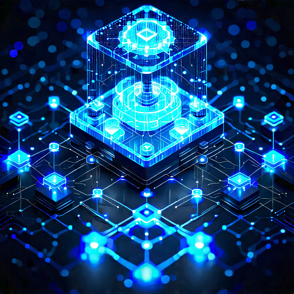 Blockchain Network Visualization With Image, There
