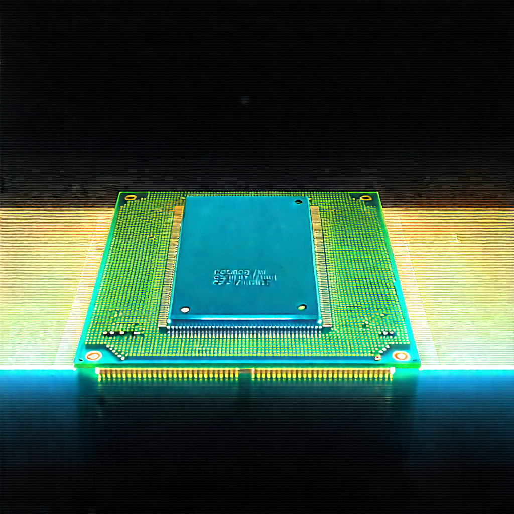 Close-up of microprocessor