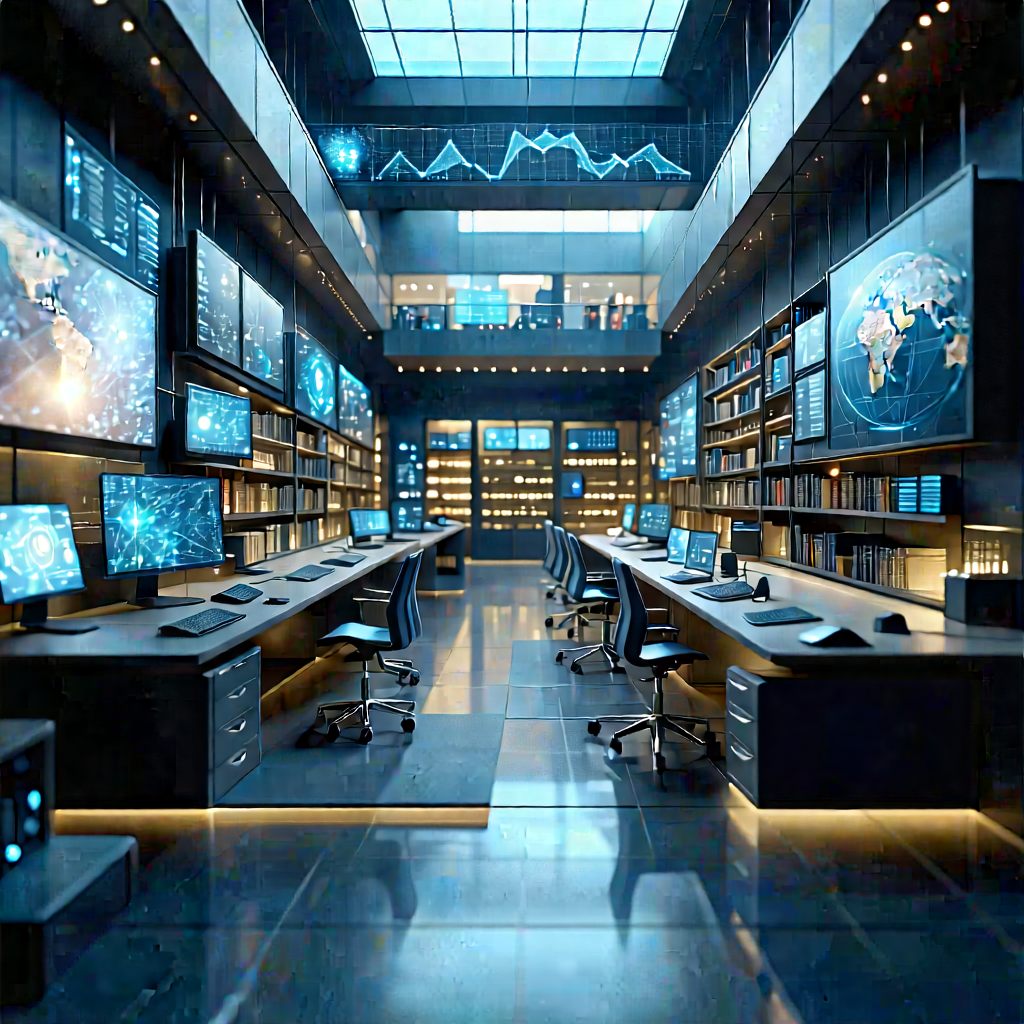 Educational Technology In Research Center With Image, There