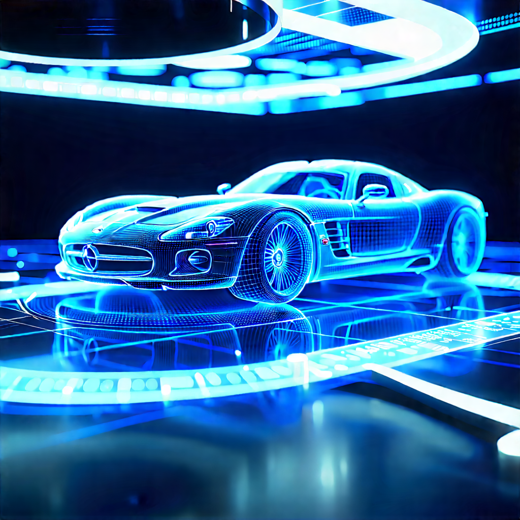 Automotive Technology In Research Center With Sleek, Futuristic