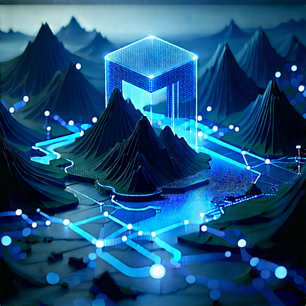 Blockchain Network Visualization With Image, There