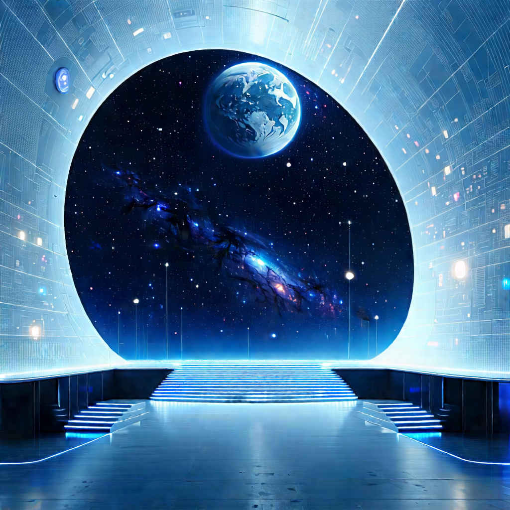 Futuristic Innovation Hub With Image, There
