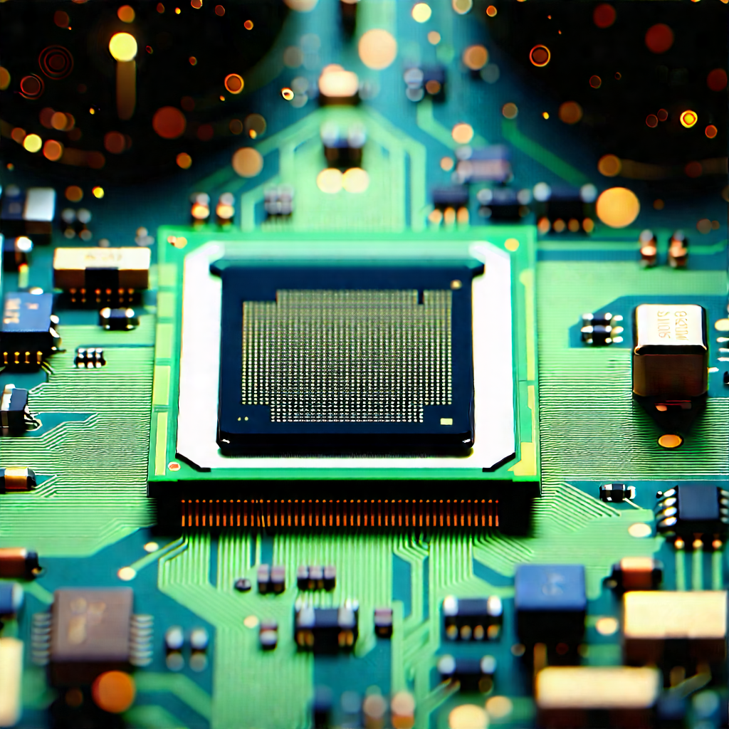 Close-up of microprocessor