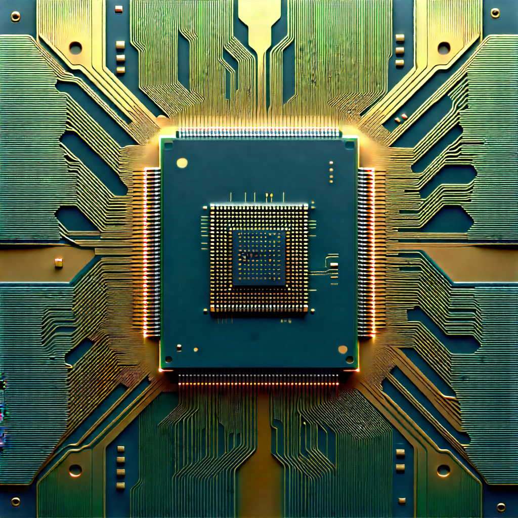 Close-up of microprocessor