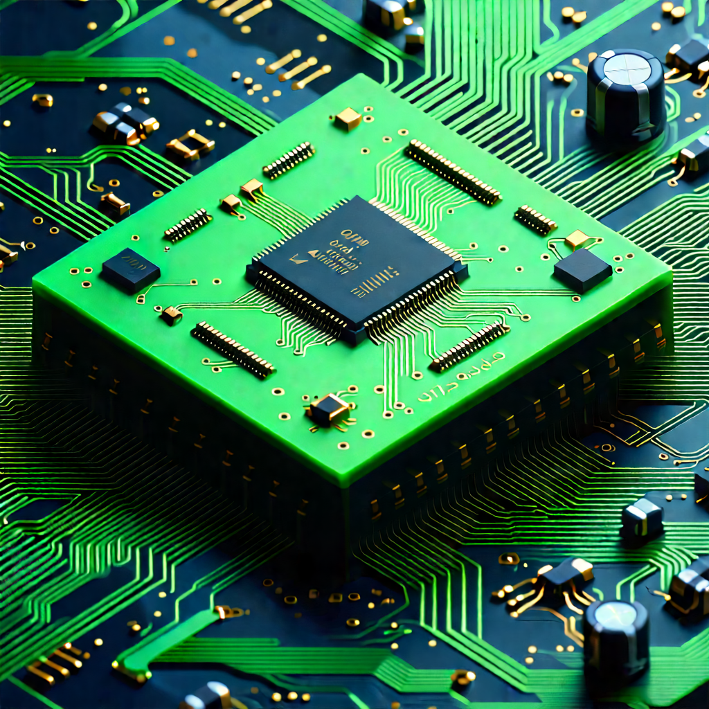 Close-up of electronic circuit