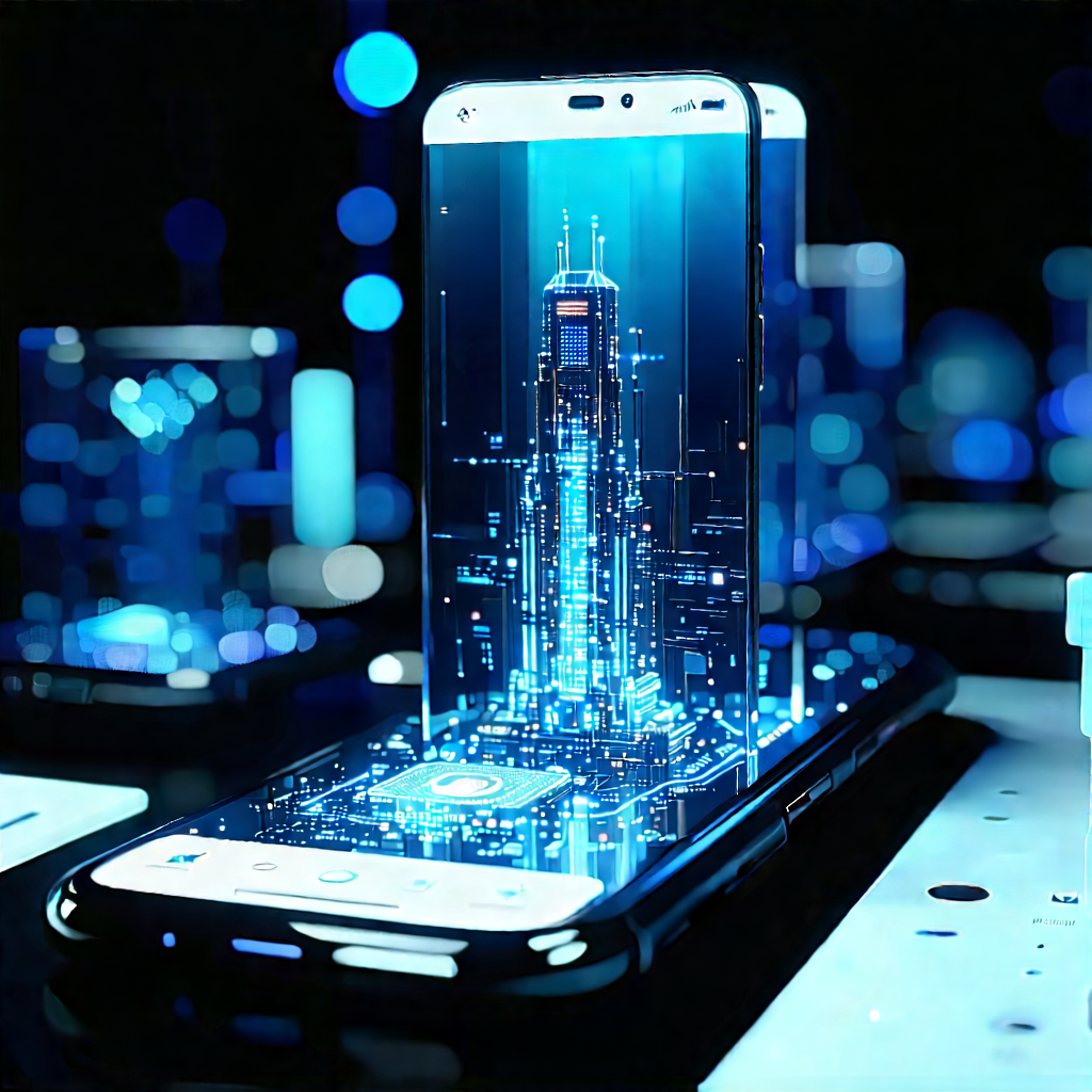 Smartphone With Data Visualization With Cell Phone