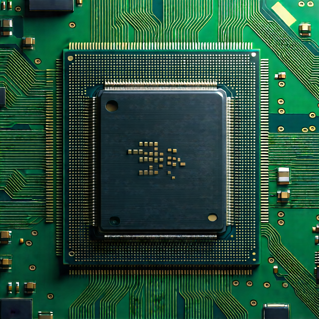 Close-up of microprocessor