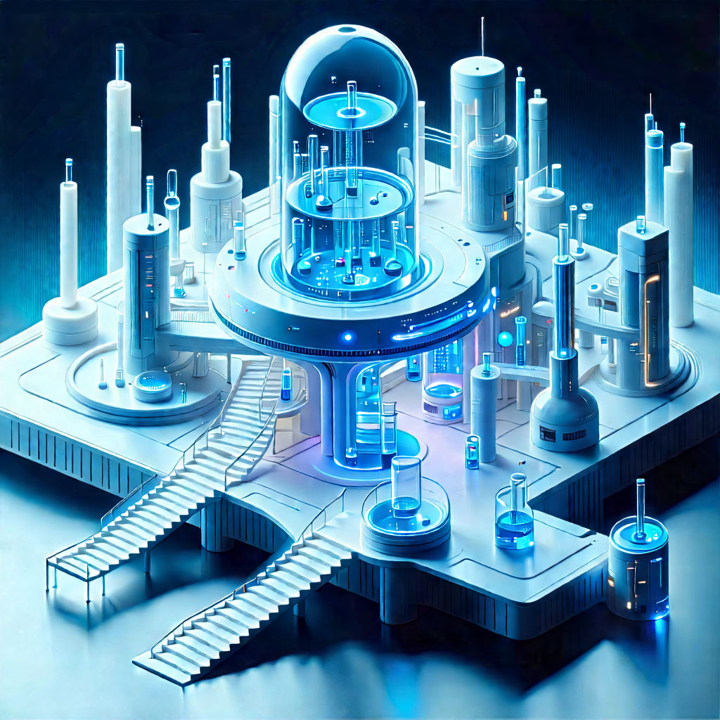 Futuristic research laboratory