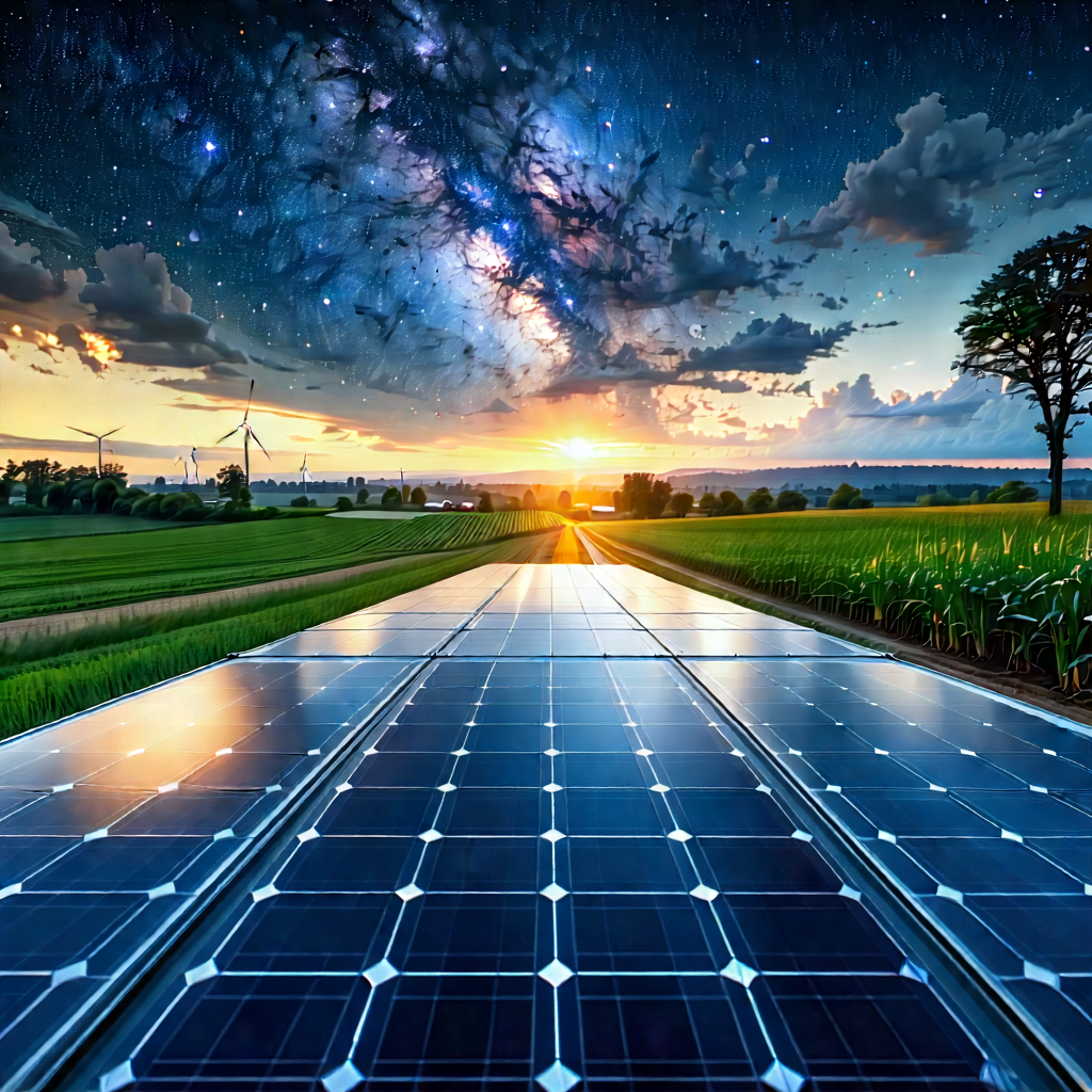 Innovative Renewable Energy (design:1.11) With Large Solar
