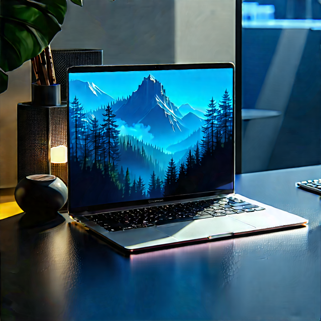 Laptop With Streaming Content With Laptop Computer
