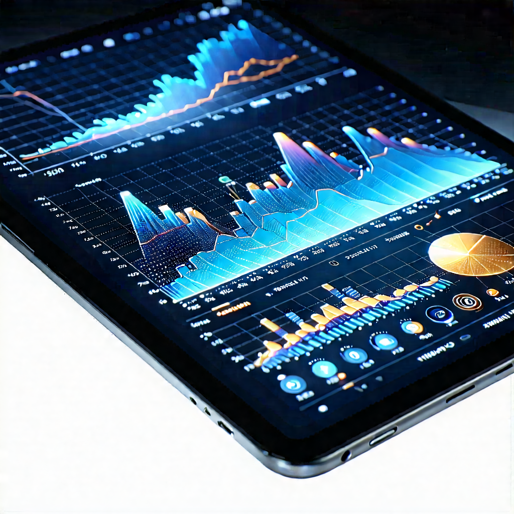 Tablet with data visualization