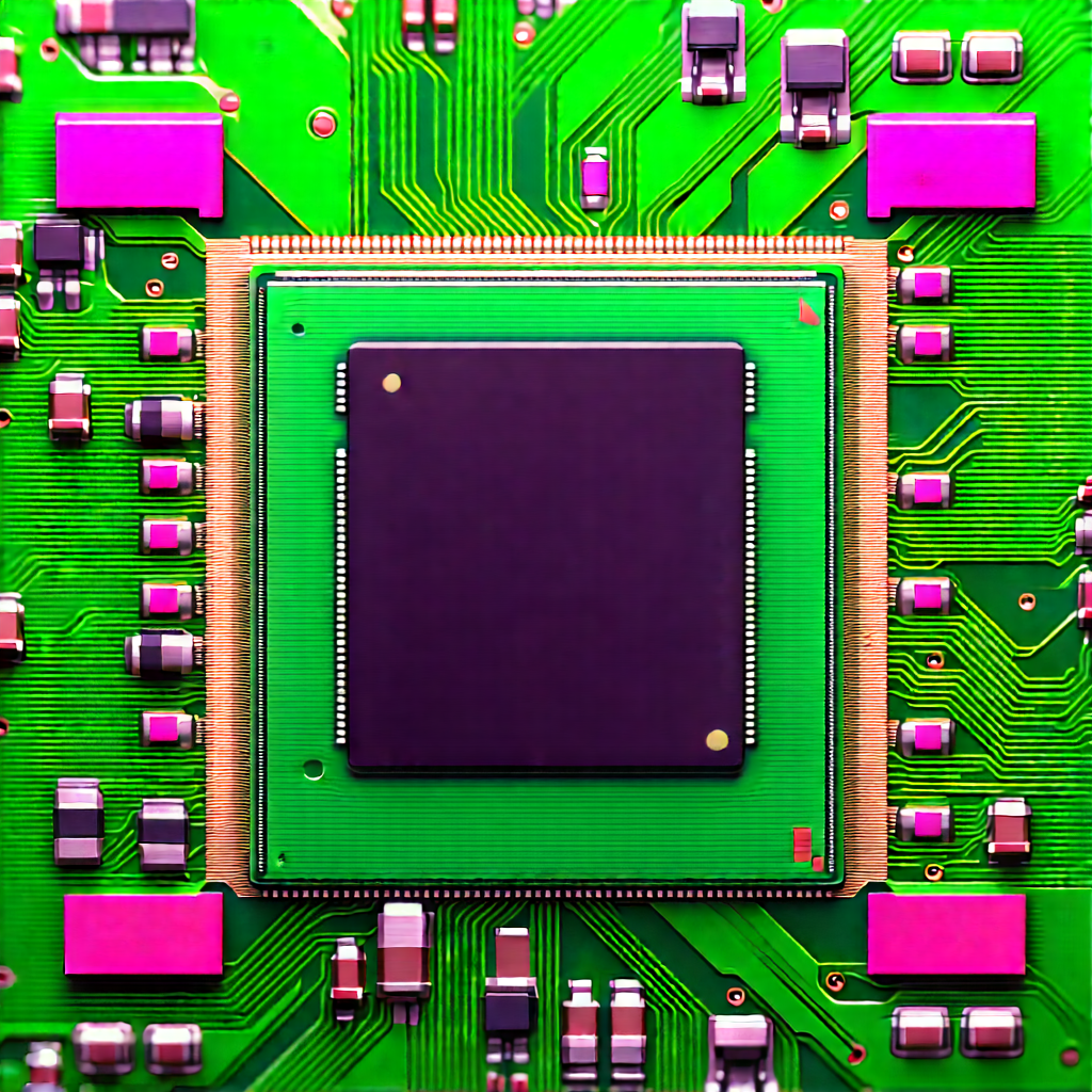 Close-up of microprocessor