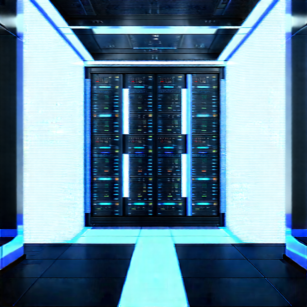 (futuristic:1.46) server room