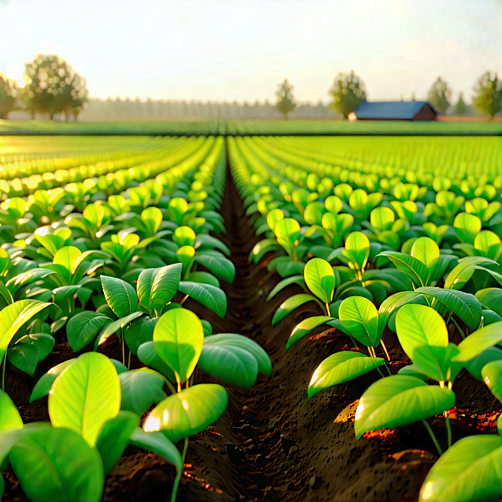 Agricultural Technology In (modern:1.43) Laboratory With Large Field