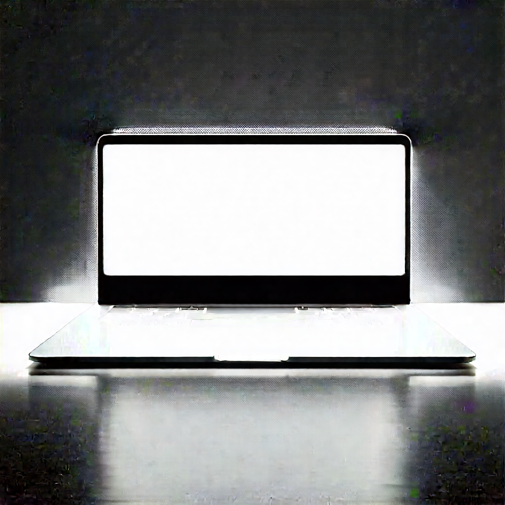 Laptop With Glowing Screen With Laptop Computer