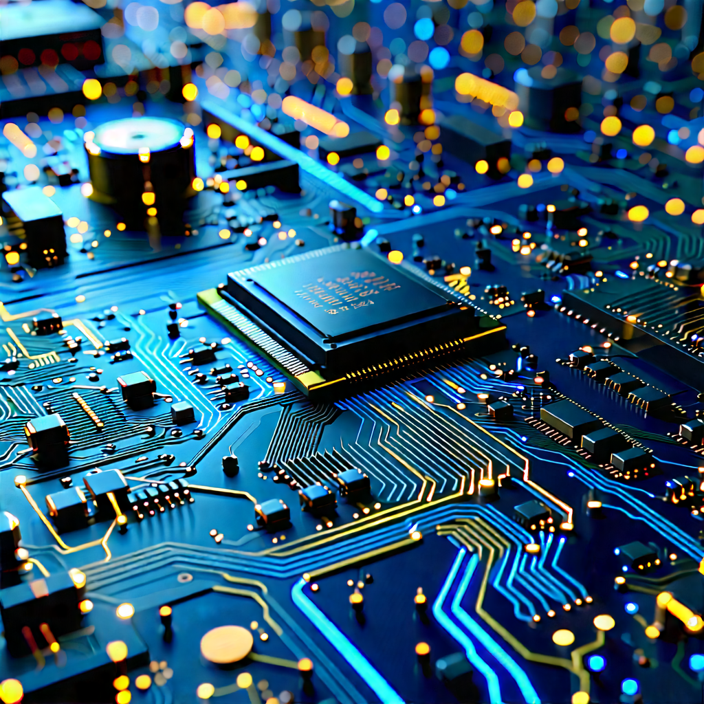 Close-up of electronic circuit