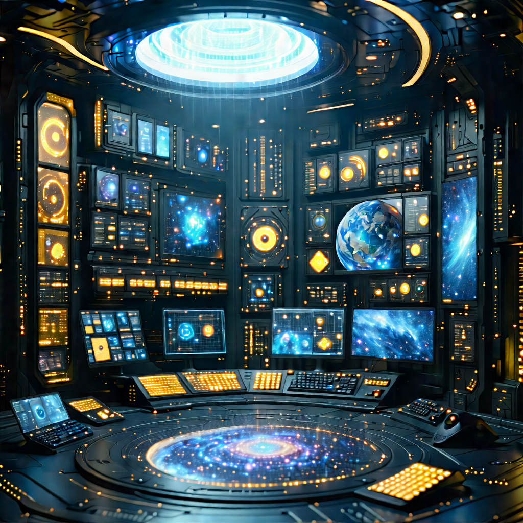 Entertainment Technology In Research Center With Futuristic Setting,