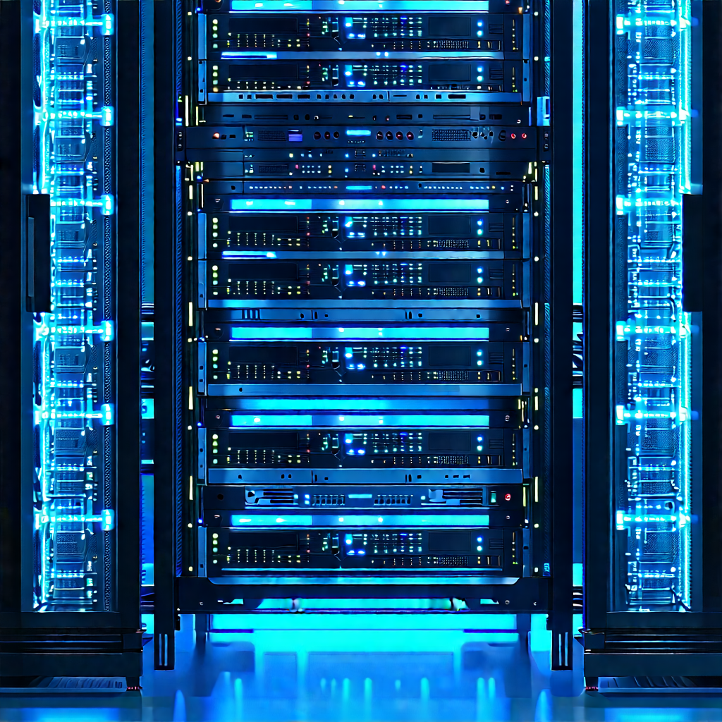 Server rack with digital particles