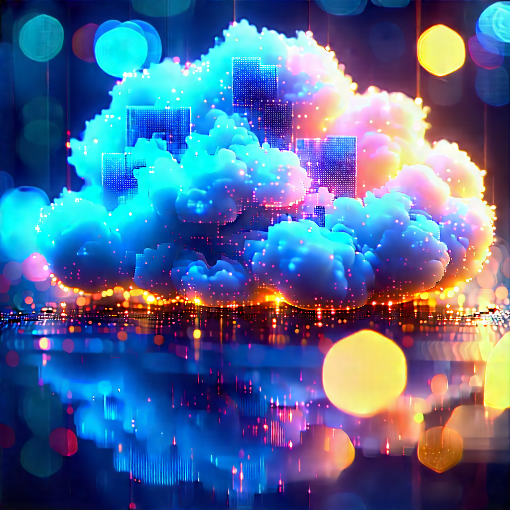 Cloud Computing Visualization With Large, Colorful